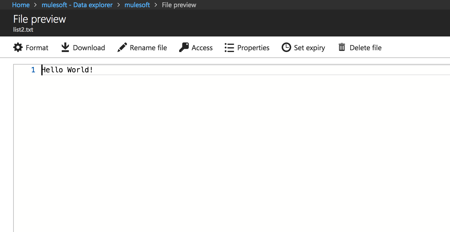 Connect to Azure Data Lake Store using MuleSoft